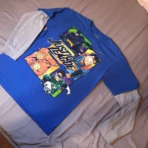 Justice League long sleeve Yourh 2X